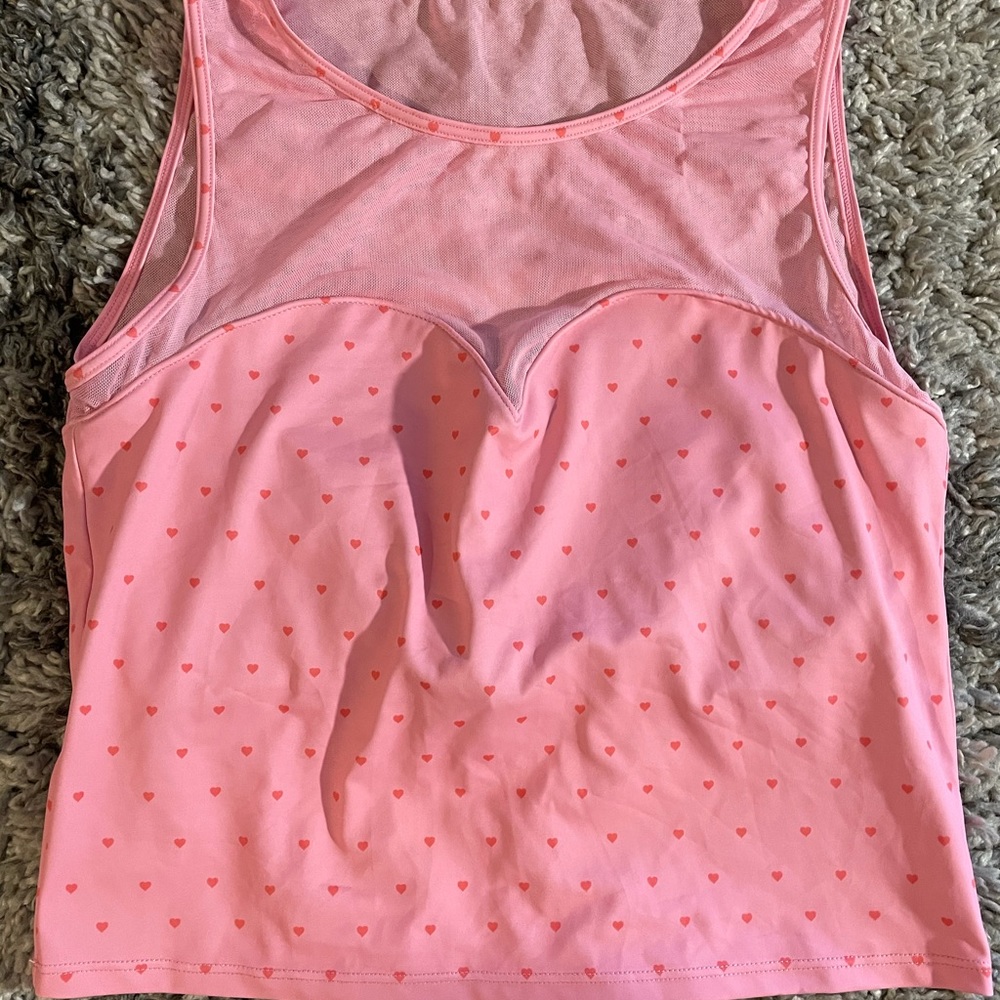 Kortni jeane pink hearts netted sweetheart